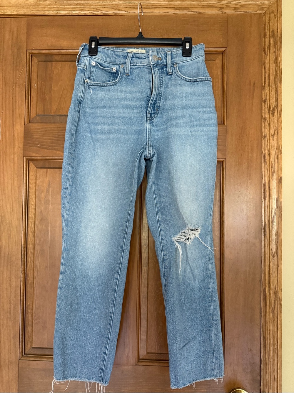 Madewell Light Blue Distressed Ankle Jeans